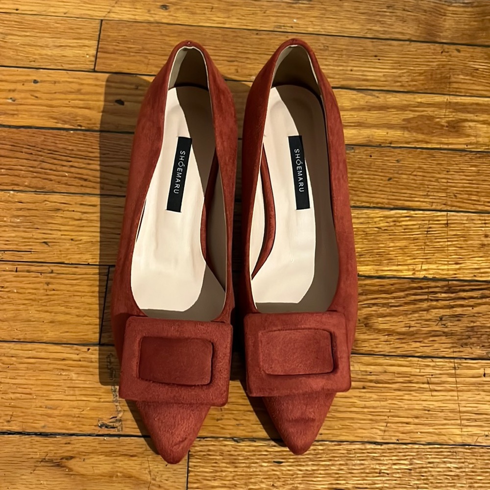 Suede mid heels